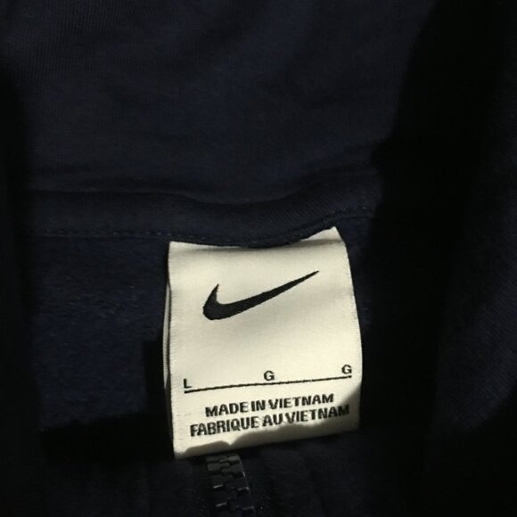 Nike Club Fleece Hoodie Full Zip Sweatshirt Mens Large Blue Olympic - Picture 4 of 9